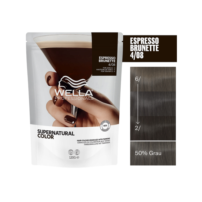 Wella Professionals Supernatural Color 4/08 Espresso Brunette 120g