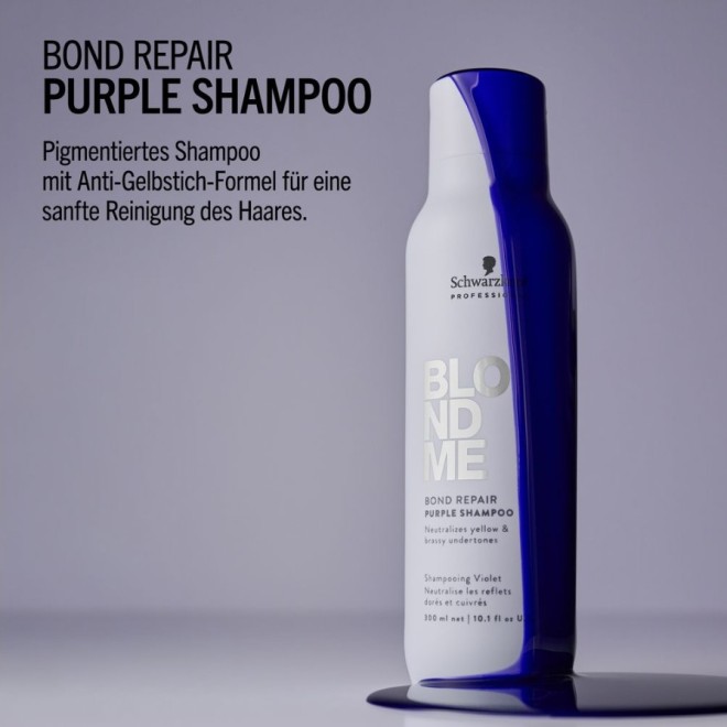 Schwarzkopf Professional BLONDME Bond Repair Purple Shampoo 300ml