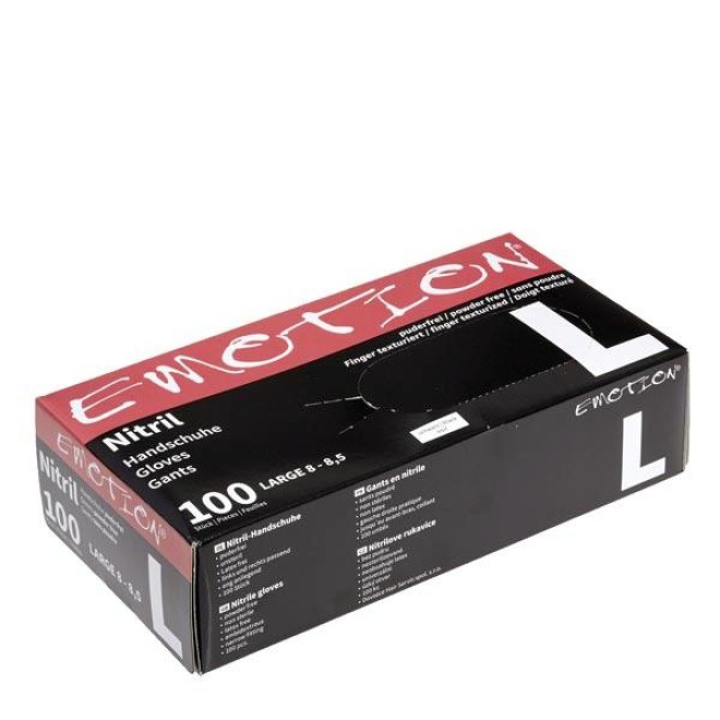 Efalock Guanti in nitrile L nero non decorticato