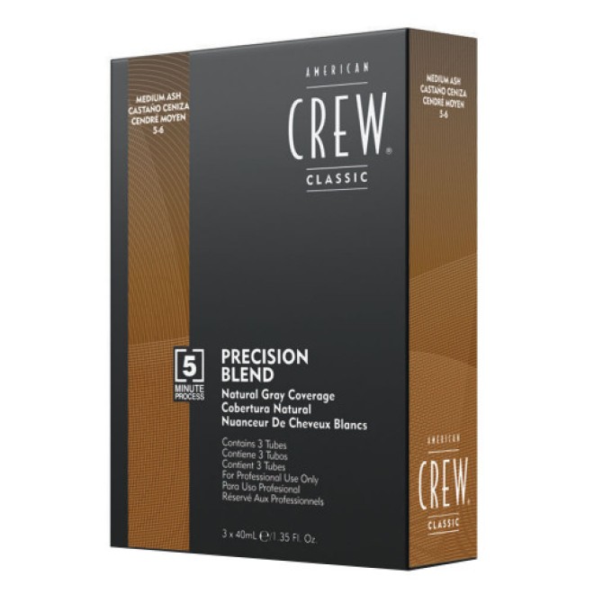 American Crew Precision Blend Natural Gray Coverage Medium Ash 3x40ml