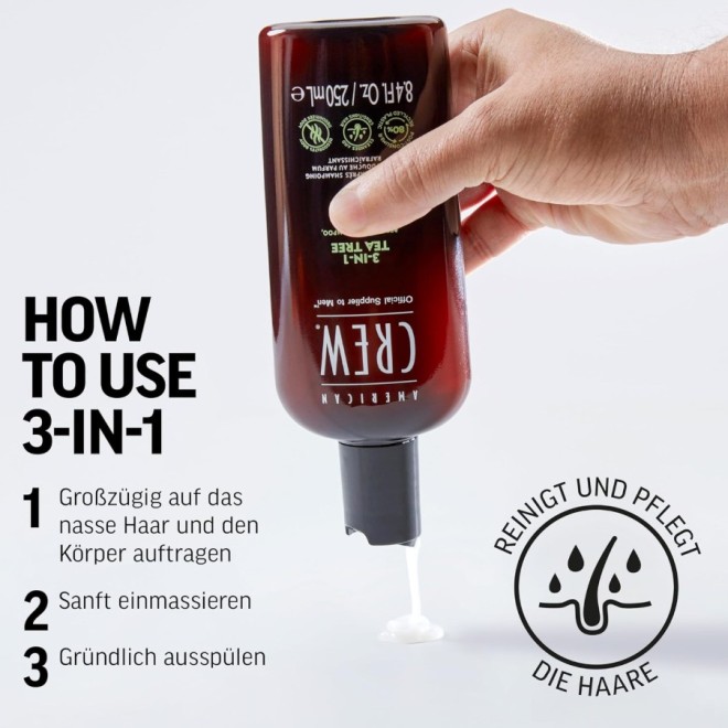 American Crew 3in1 Tea Tree 1L