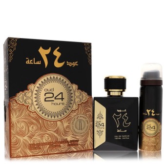 Al Zaafaran Ard Oud 24 Hours Eau De Parfum Spray + 1.7oz Perfumed Spray (Unisex) 100 ml