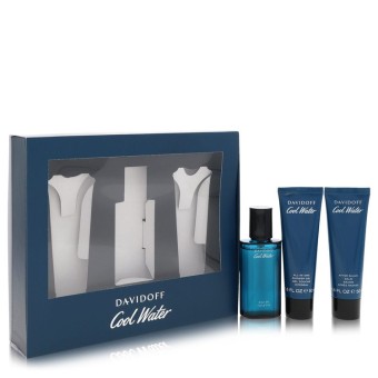 Davidoff Cool Water Gift Set -- 40 ml Eau De Toilette Spray +50 ml After Shave Balm+ 50 ml Shower Gel
