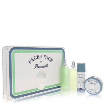 Faconnable Face A Face Gift Set -- 145 ml Eau De Toilette Spray + 145 ml Deodorant Spray + 100 ml After Shave + 145 ml Soap