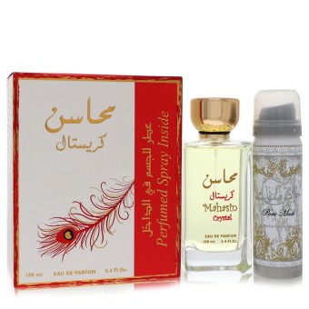 Lattafa Mahasin Crystal Eau De Parfum Spray with 50 ml Deodorant Spray 100 ml