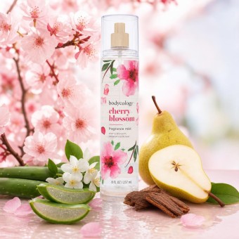 Bodycology Cherry Blossom Cedarwood and Pear Fragrance Mist Spray 240 ml