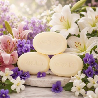 Yardley London April Violets 3 x 103 ml Soap 104 ml