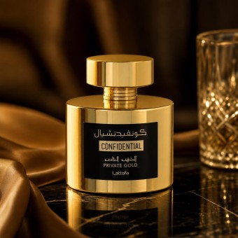 Lattafa Confidential Private Gold Eau De Parfum Spray (Unisex) 100 ml