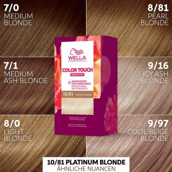 Wella Professionals Color Touch Fresh-Up Kits 10/81 Platinum Blonde 130ml