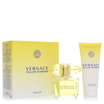 Versace Yellow Diamond Gift Set -- 90 ml Eau De Toilette Spray + 100 ml Body lotion
