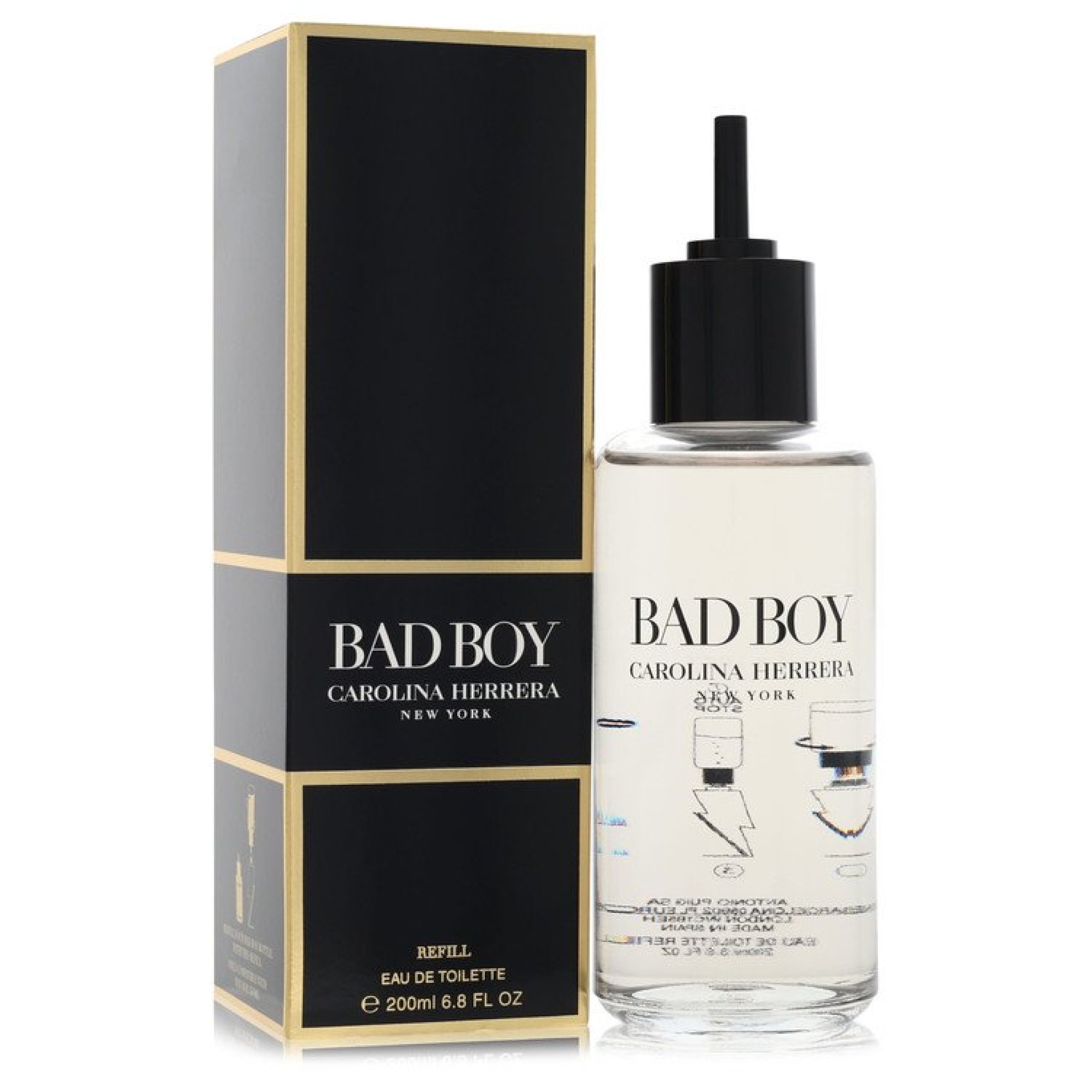 Image of Carolina Herrera Bad Boy Eau De Toilette Refill 200 ml