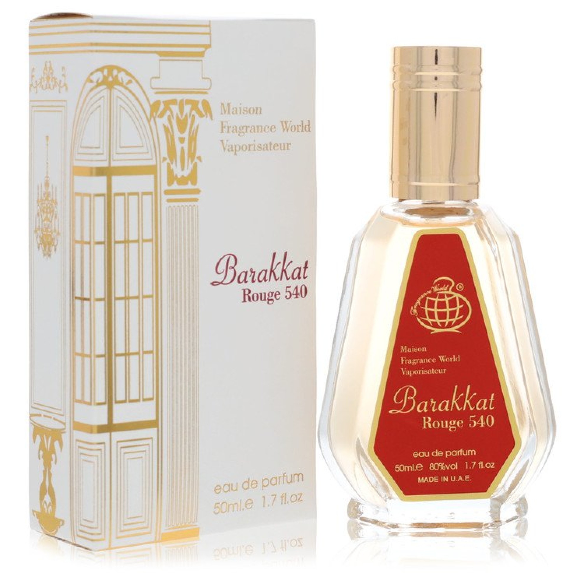 Fragrance World Barakkat Rouge 540 Eau De Parfum Spray (Unisex) 50 ml