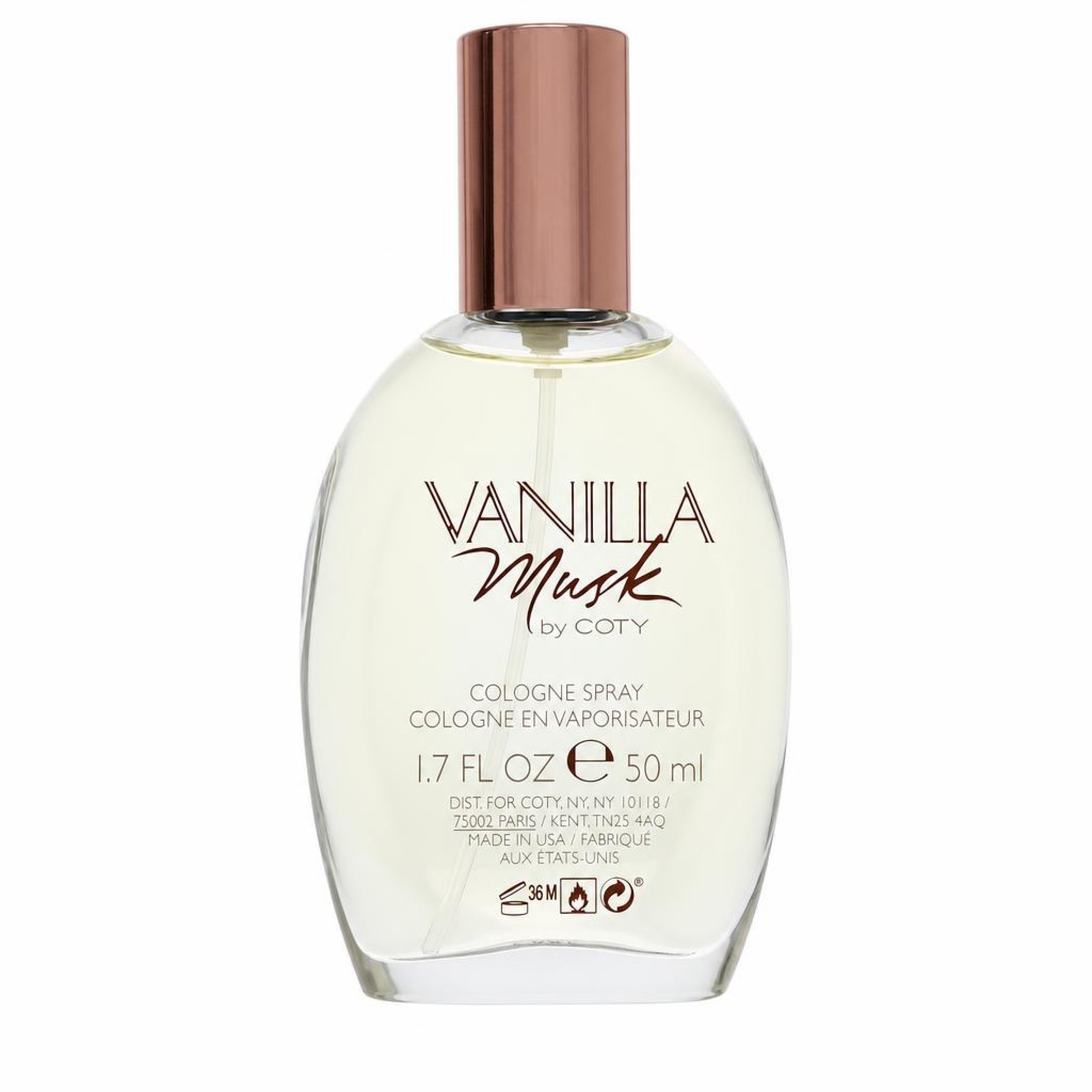 Coty Vanilla Musk Cologne Spray (unboxed) 50 ml