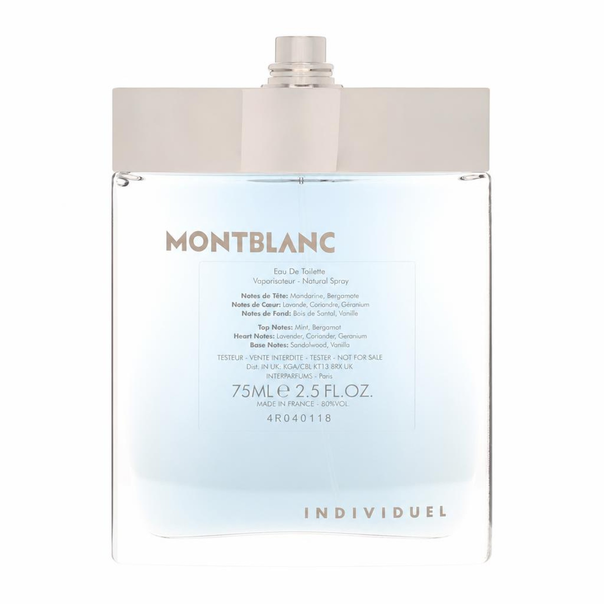 Mont Blanc Individuelle Eau De Toilette Spray (Tester) 75 ml