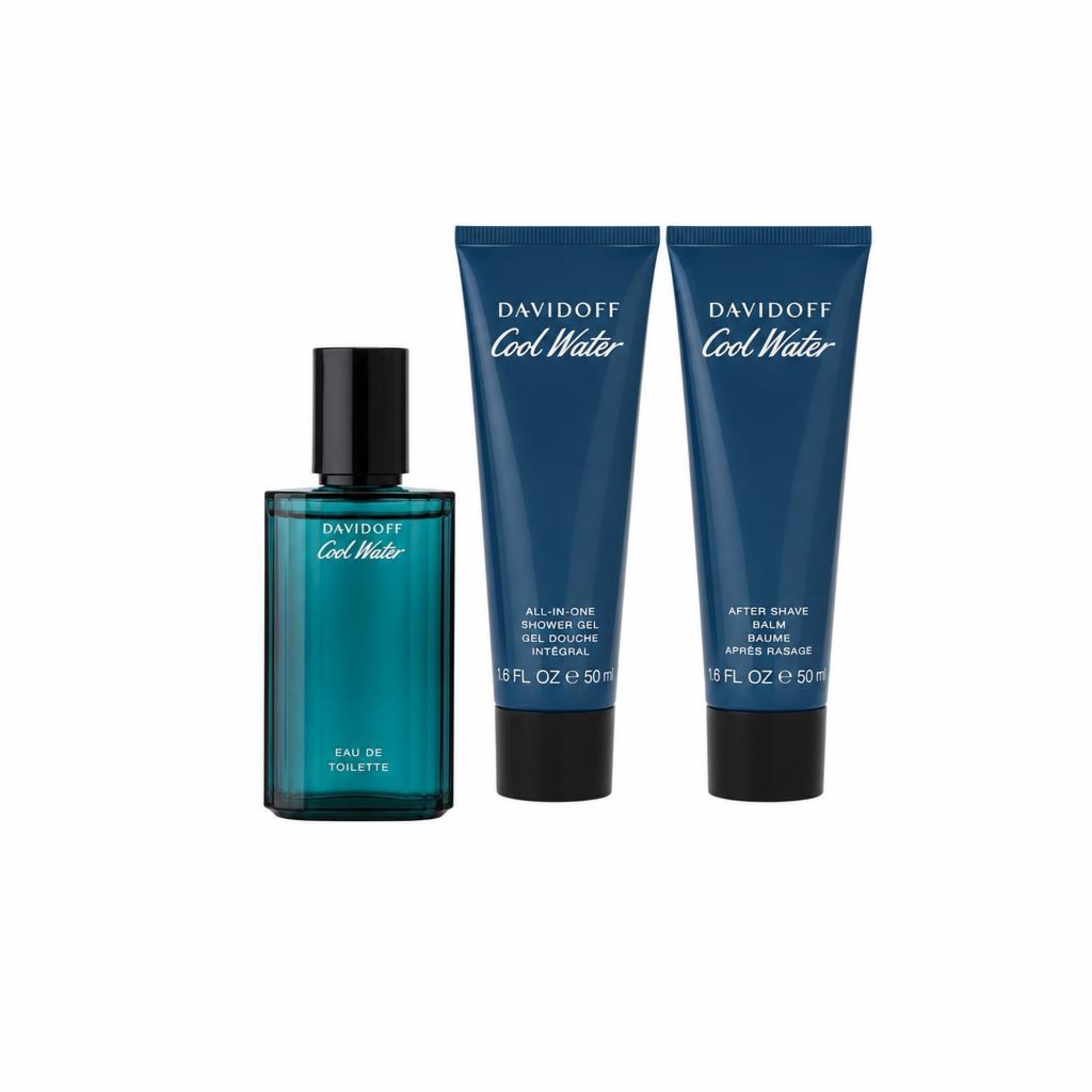 Davidoff Cool Water Gift Set -- 40 ml Eau De Toilette Spray +50 ml After Shave  Balm+ 50 ml Shower Gel