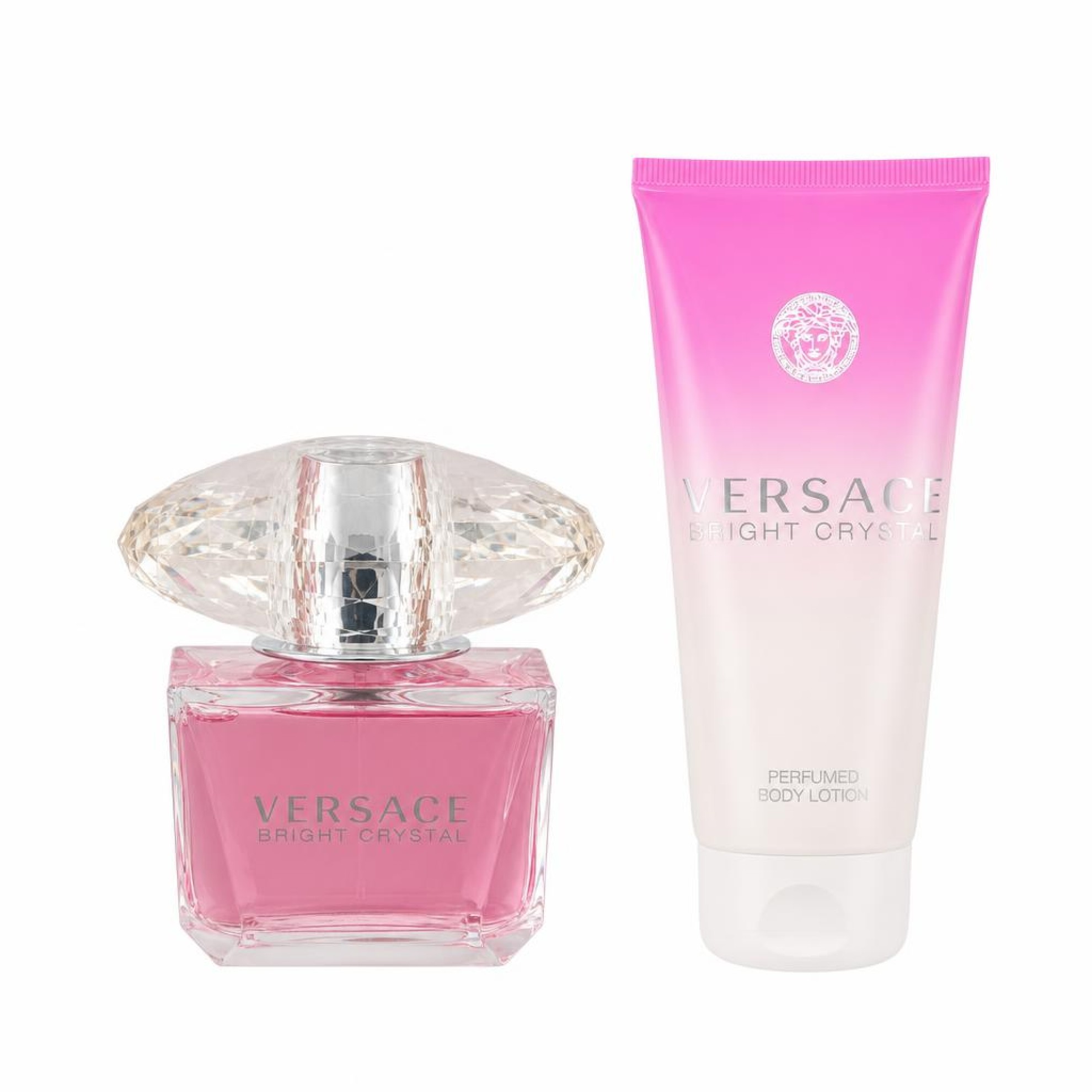 Versace Bright Crystal Gift Set -- 90 ml Eau De Toilette Spray + 100 ml Body Lotion