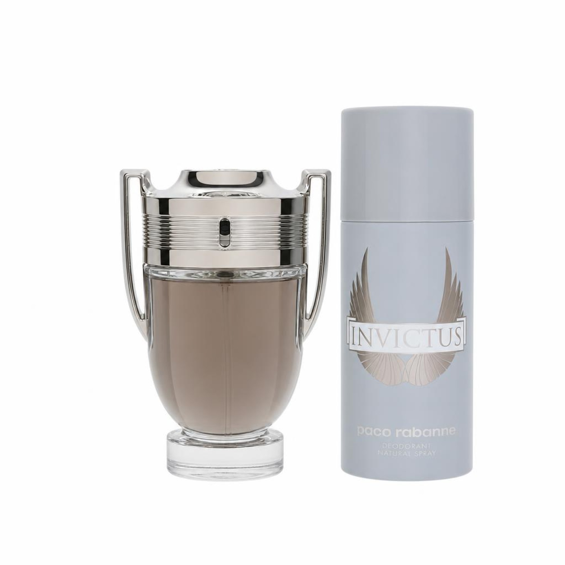 Paco Rabanne Invictus Gift Set -- 100 ml Eau De Toilette Spray + 150 ml Deodorant Spray