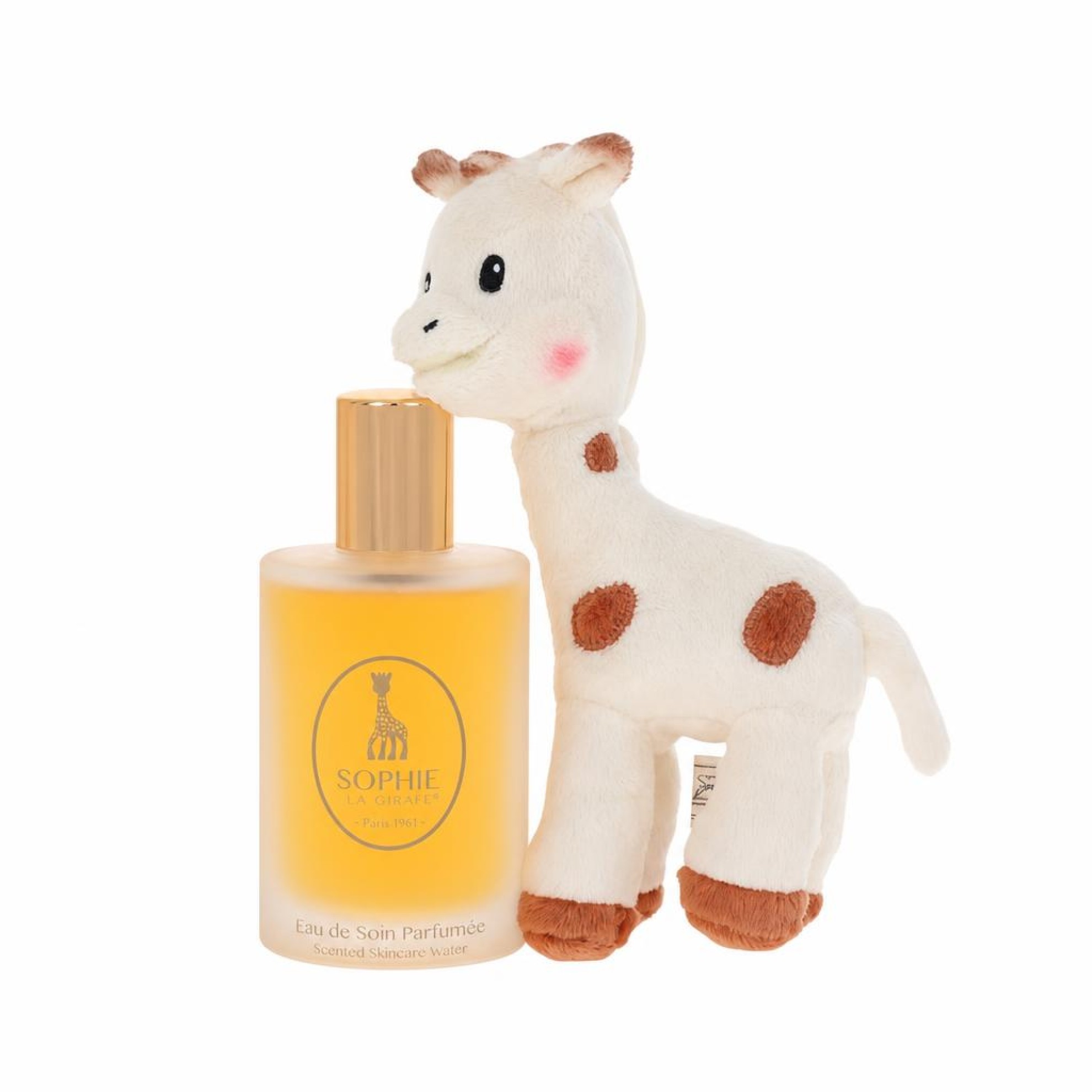 Sophie La Girafe Eau de Soin Parfumee Gift Set -- 100 ml Scented Skincare Water (Alcohol-Free) + 1  Soft Toy
