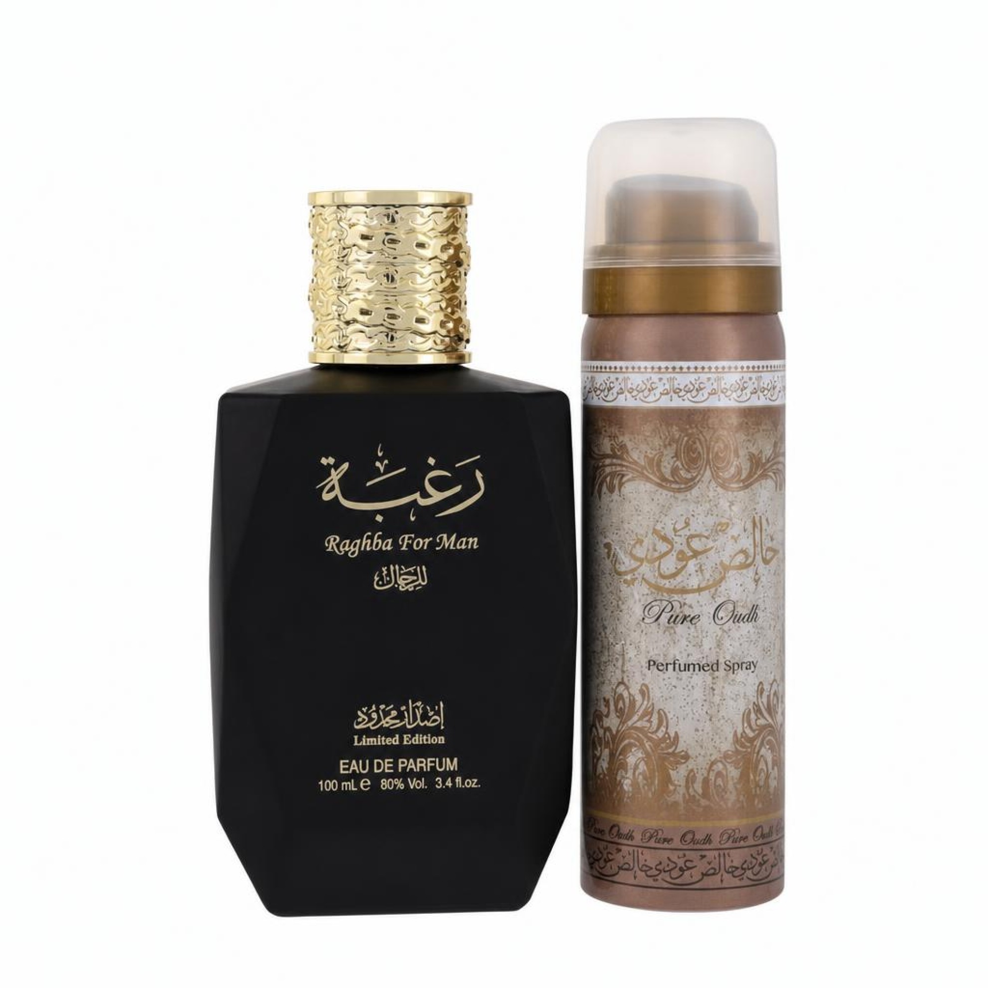Lattafa Raghba Man Eau De Parfum Spray plus 50 ml Deodorant Spray 100 ml