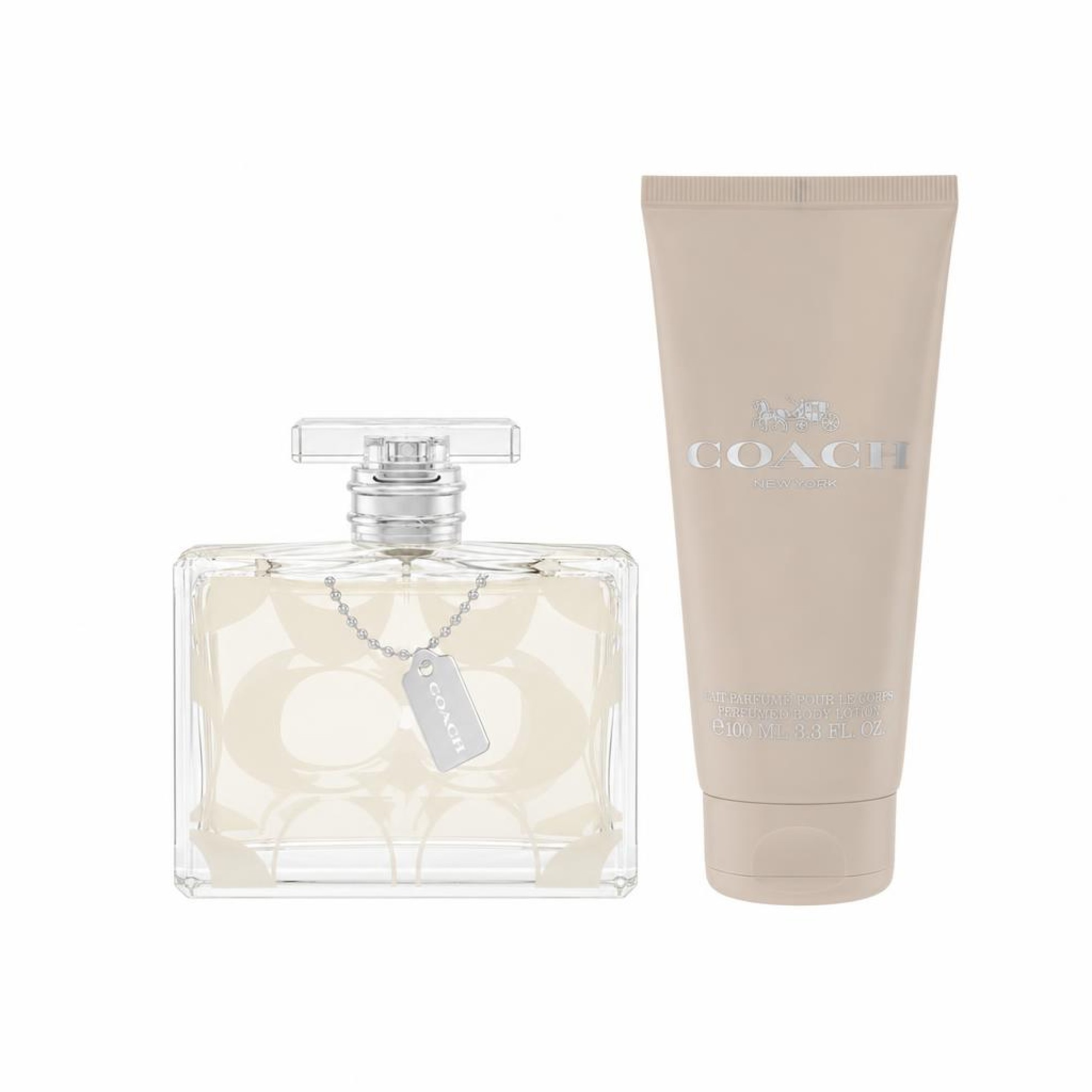 Coach Signature Gift Set -- 100 ml Eau De Parfum + 100 ml Body Lotion Travel Set