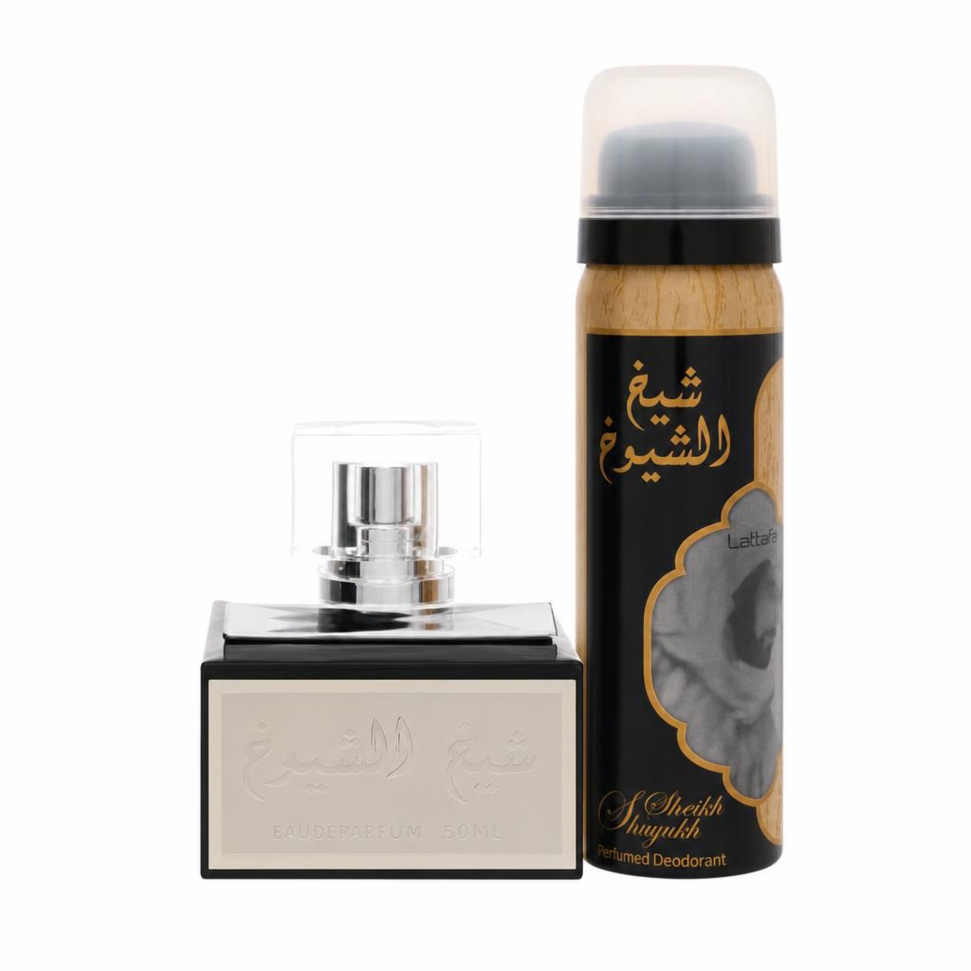 Lattafa Lattfa Sheikh Al Shuyukh Eau De Parfum Spray With  50 ml Deodorant Spray 50 ml