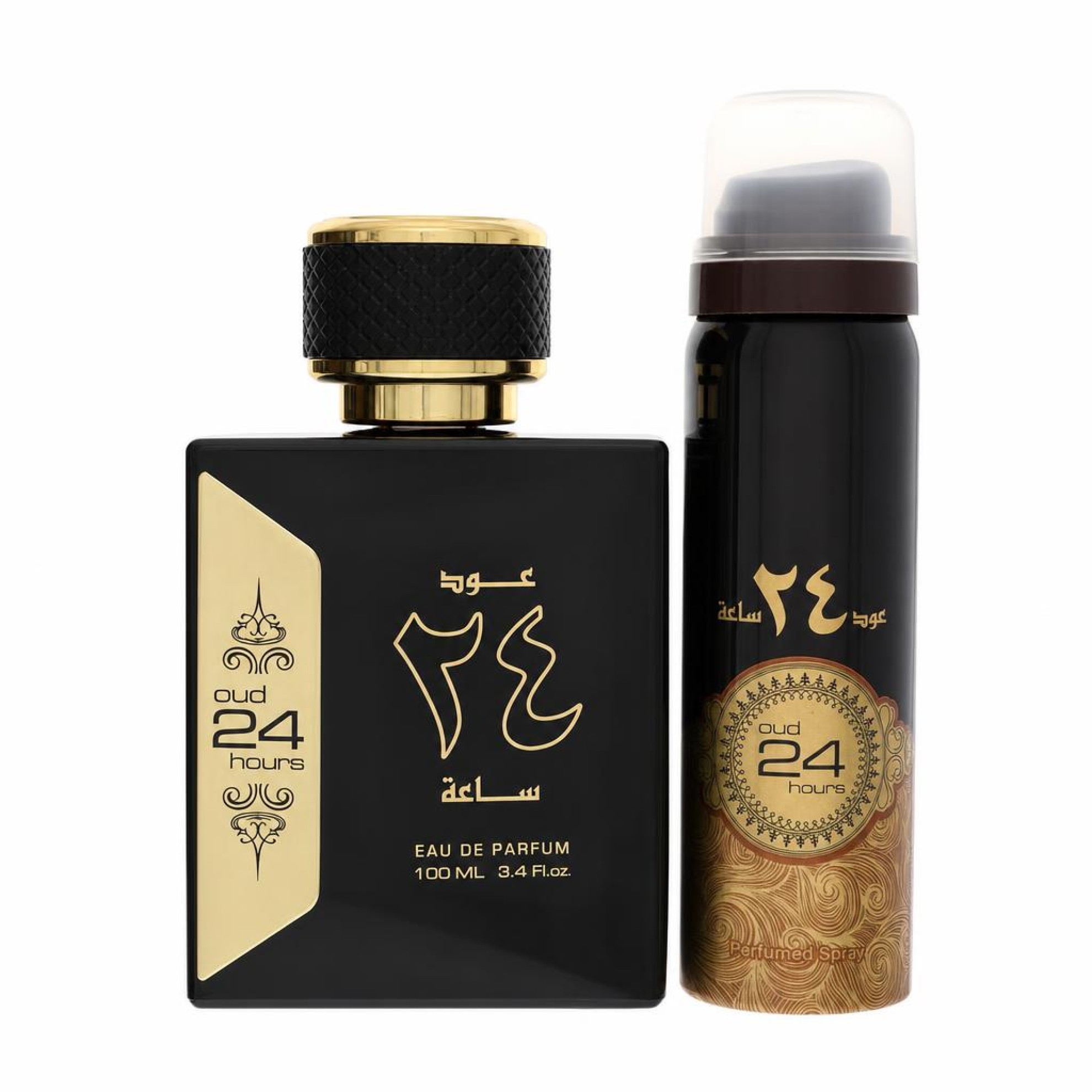 Al Zaafaran Ard  Oud 24 Hours Eau De Parfum Spray + 1.7oz Perfumed Spray (Unisex) 100 ml