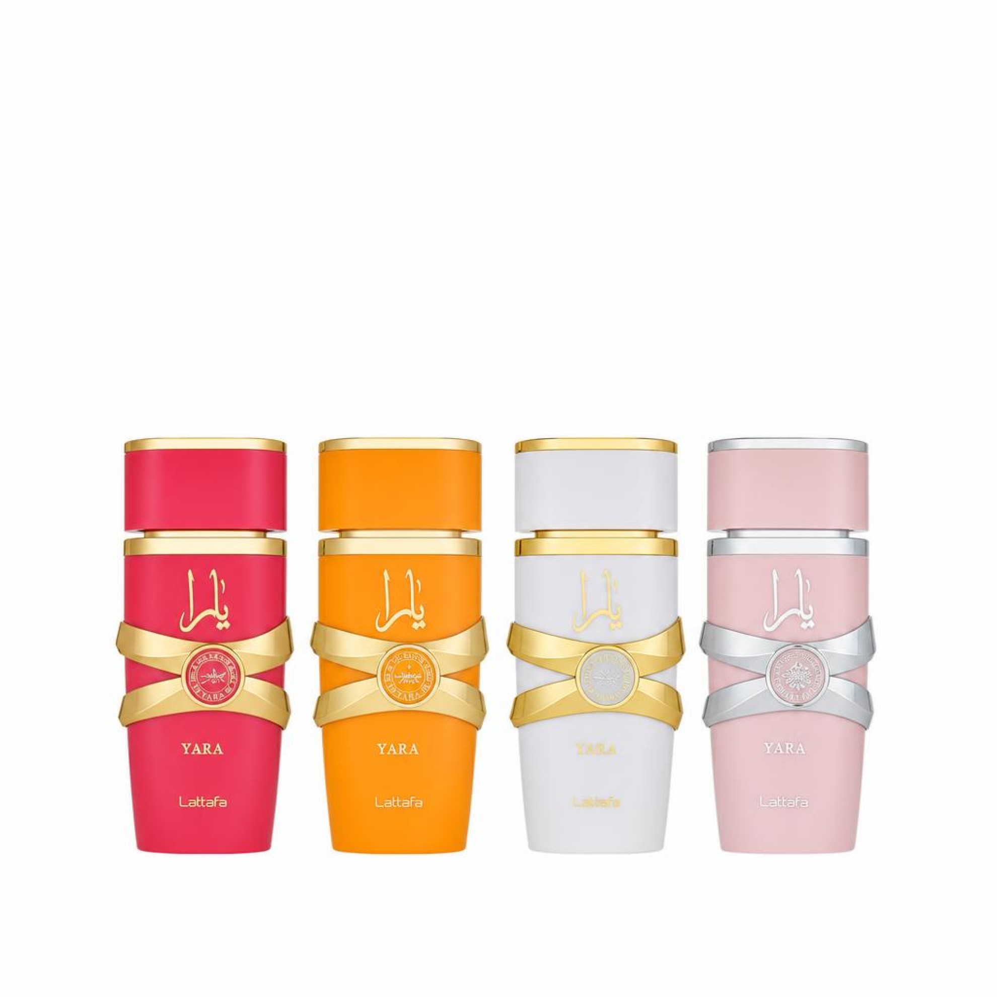 Lattafa Yara Gift Set -- Mini My Yara EDP Collection- 25 ml Yara + 25 ml Yara Moi + 25 ml Yara Tous + 25 ml  Yara Candy