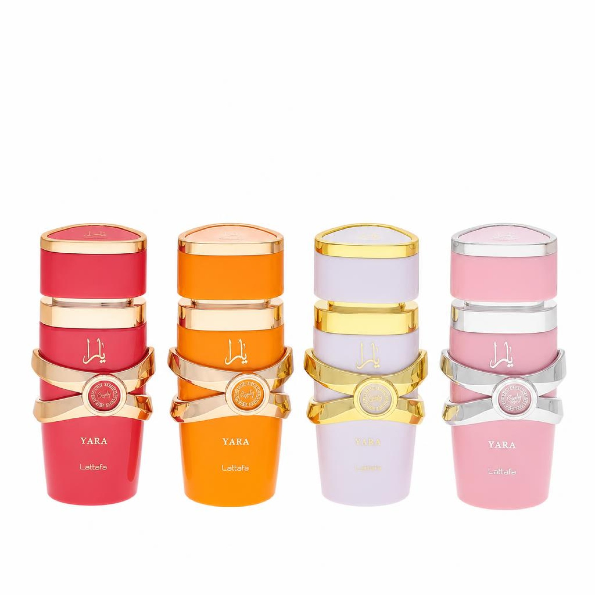 Lattafa Yara Gift Set -- Mini EDP Collection Set Contains Yara Candy, YaraTous, Yara Moi, Yara all sized 5 ml EDP